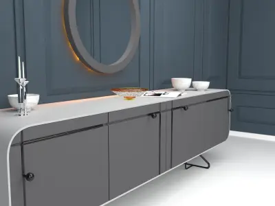 Modern Sideboard 02 3D Model 3D model