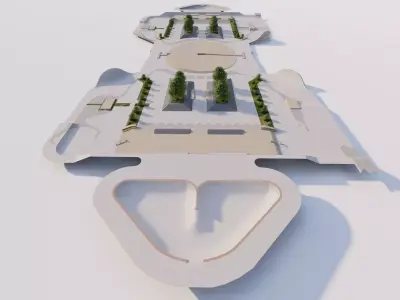 Skatepark-Skate Park PACK 3D model