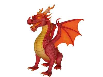Dragon Low-poly 3D model 16