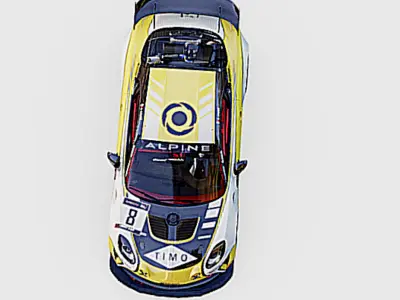 A110 GT4 Alpine Team 2024 Low-poly 3D model