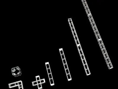 Metal Truss System High Detail 3D model