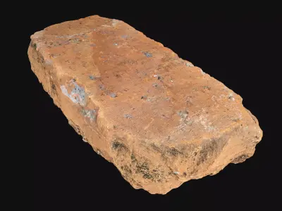 Realistic red brick 3d scan in highpoly 3D model
