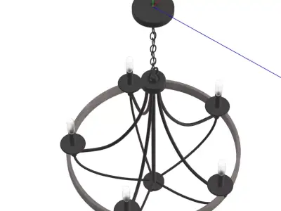 Urban Ambiance Modern Luxury Chandelier Low-poly 3D model