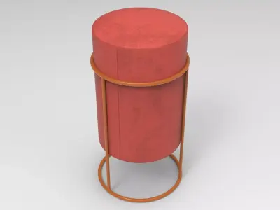 Bihu Pouf Low-poly 3D model
