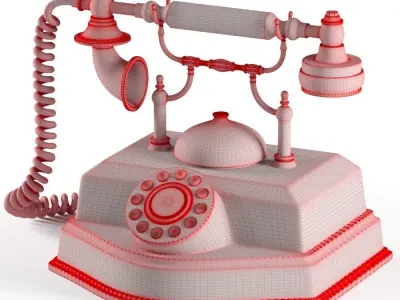 Antique Telephone 3D model