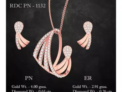 Pendant Earrings combo - 1132 3D print model