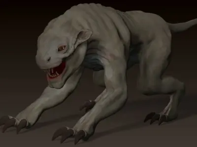 Rigged beast Low-poly 3D model