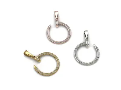 Nail Pendant Brand Jewelry 3D print model