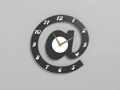 Wall Clock 3D model 8