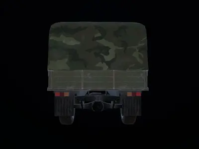 Gaz 3308 truck Low-poly 3D model