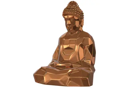 buddha bronze statue 3D print model