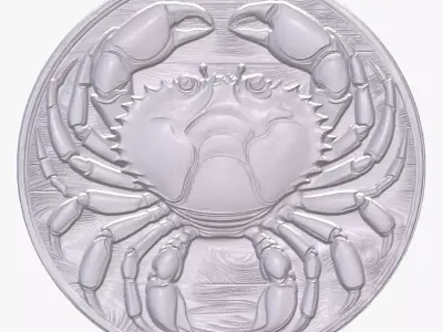 Crab 2 basrelief for 3D printing 3D print model