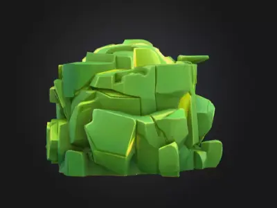 Emerald Core Low-poly 3D model