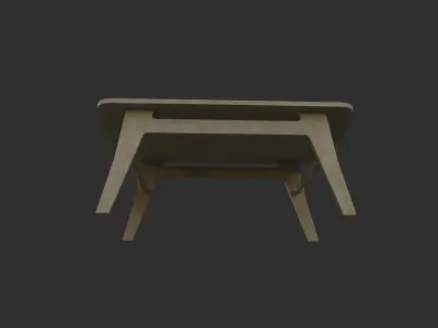 Coffee table Low-poly 3D model 5