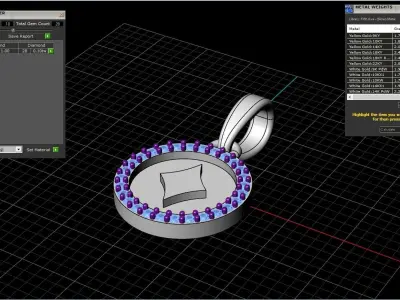 Card diamonds ring model 611 3D print model