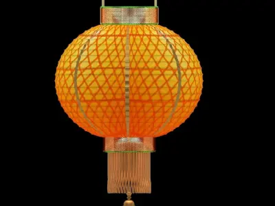 Chinese red lantern 3D model 53