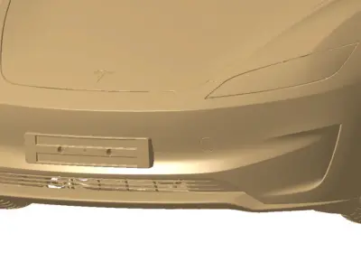 Tesla Model 3 Performance  2024 Exterior 3d scan model 3D model