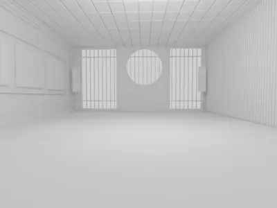 Kung-Fu Hall Low-poly 3D model