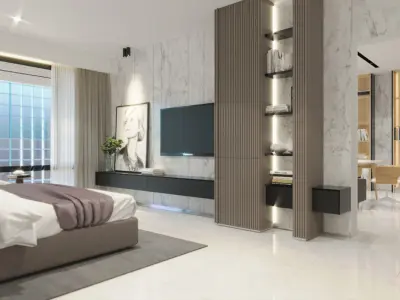 Design Bedroom Modern Low-poly 3D model