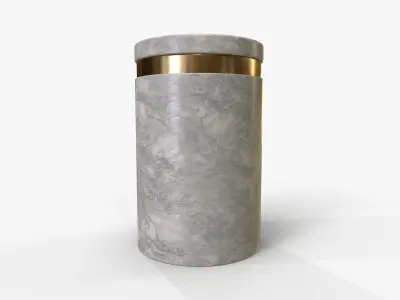 Canister Marble Big Low-poly 3D model
