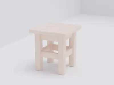 stool Low-poly 3D model
