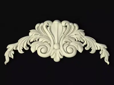 Central decor ornament for furniture 3D model 696