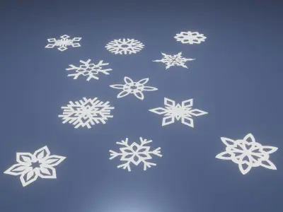 snowflake decoration ornament coaster 3D print model
