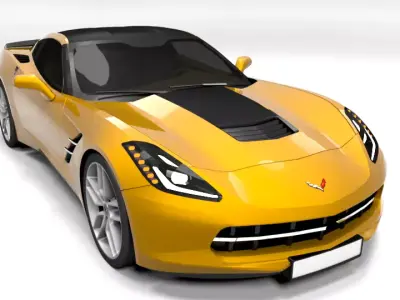 CORVETTE C7 Low-poly 3D model