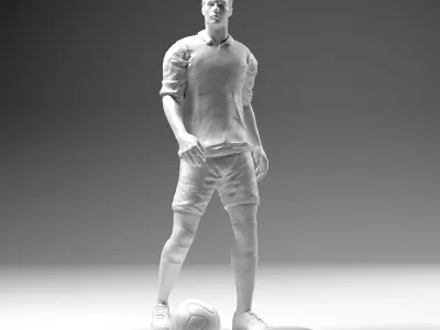 Footballer 02 Prepare To Footstrike 02 Stl 3D print model