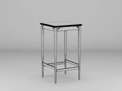 Joanna Square Barstool 40x40x75 Low-poly 3D model