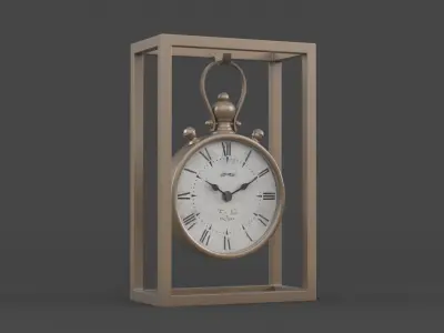 Iron Table Clock 3D model