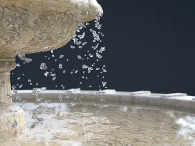 Fountain Animated 3D model