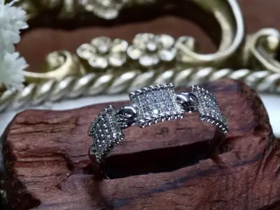 Tiffany Style Engagement Ring With Diamonds 3D print model