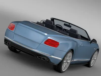 Bentley Continental GT V8 S Convertible 2017 3D model