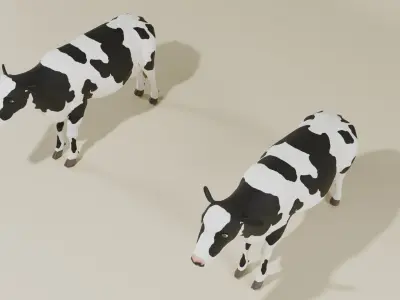 Vaca-Cow Low-poly 3D model