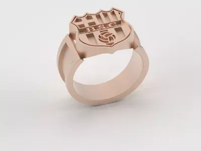 Barcelona Ring - Official BSC - soccer or futbol  3D print model