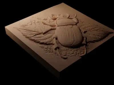 Beetle CNC 3d Print High Relief Sand Casting 3D print model