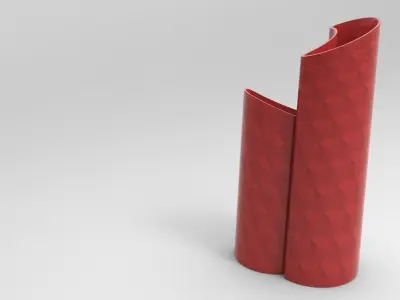 Moony Vase Low-poly 3D model