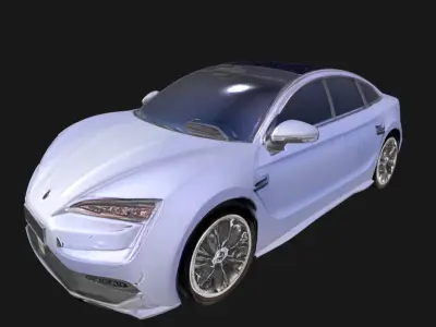 BYD U7 3D Model Electric Luxury Sedan Textured and Optimized 3D model