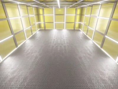 Car studio interior Low-poly 3D model