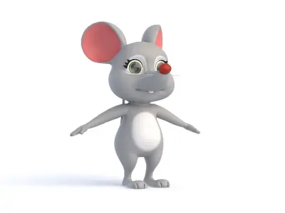 Cartoon Rat 3D model