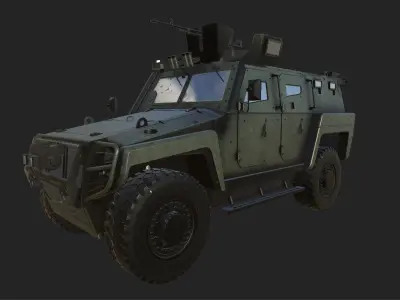 Military car COBRA 2 COBRA2 turkish Low-poly 3D model