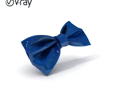 Elegant Blue Bow Tie Model Pack Low-poly 3D model