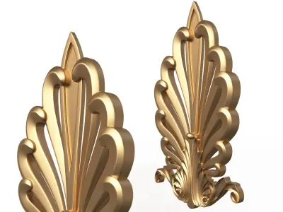 Shell Carved Decoration Low-poly 3D model