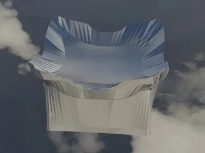 Silver Futuristic Cubic Autel 3D model