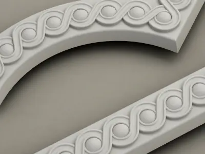 Molding with corner elements Harmony M107 3D model