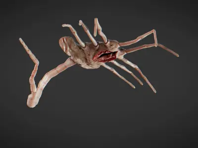 Alien spider Low-poly 3D model