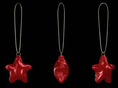 Christmas ornaments style6 7 8 9 3D model