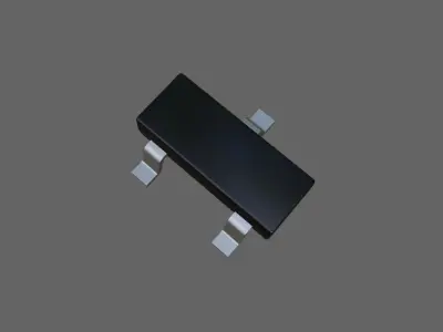 Transistor SMD - Electronic parts Low-poly 3D model
