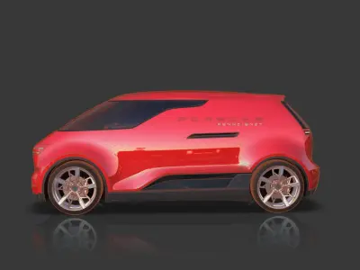 Porsche Vision Renndienst Concept Van 3D model